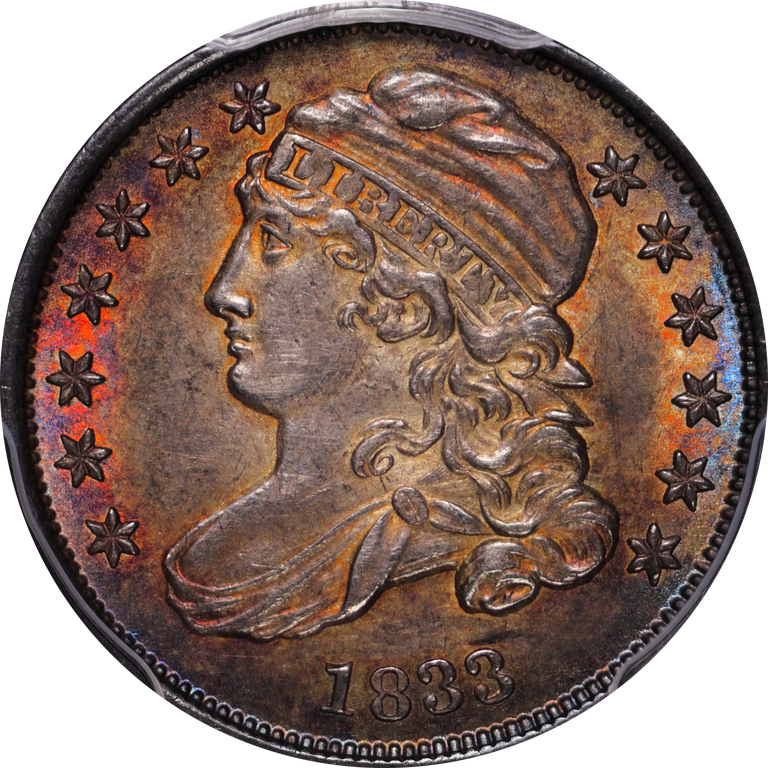 1833 JR-1 MS62+ PCGS-CAC Obverse