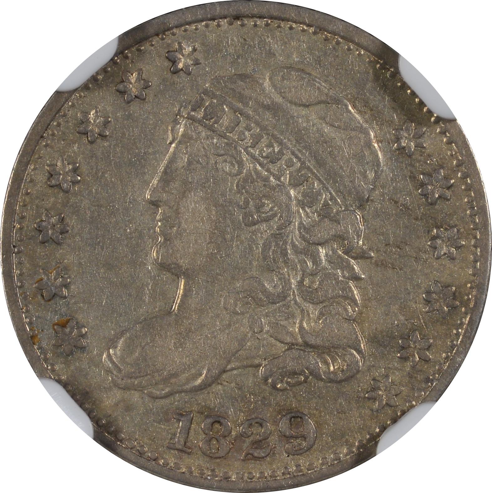 1829 LM-10 NGC AU-50 3520696-006 Obverse
