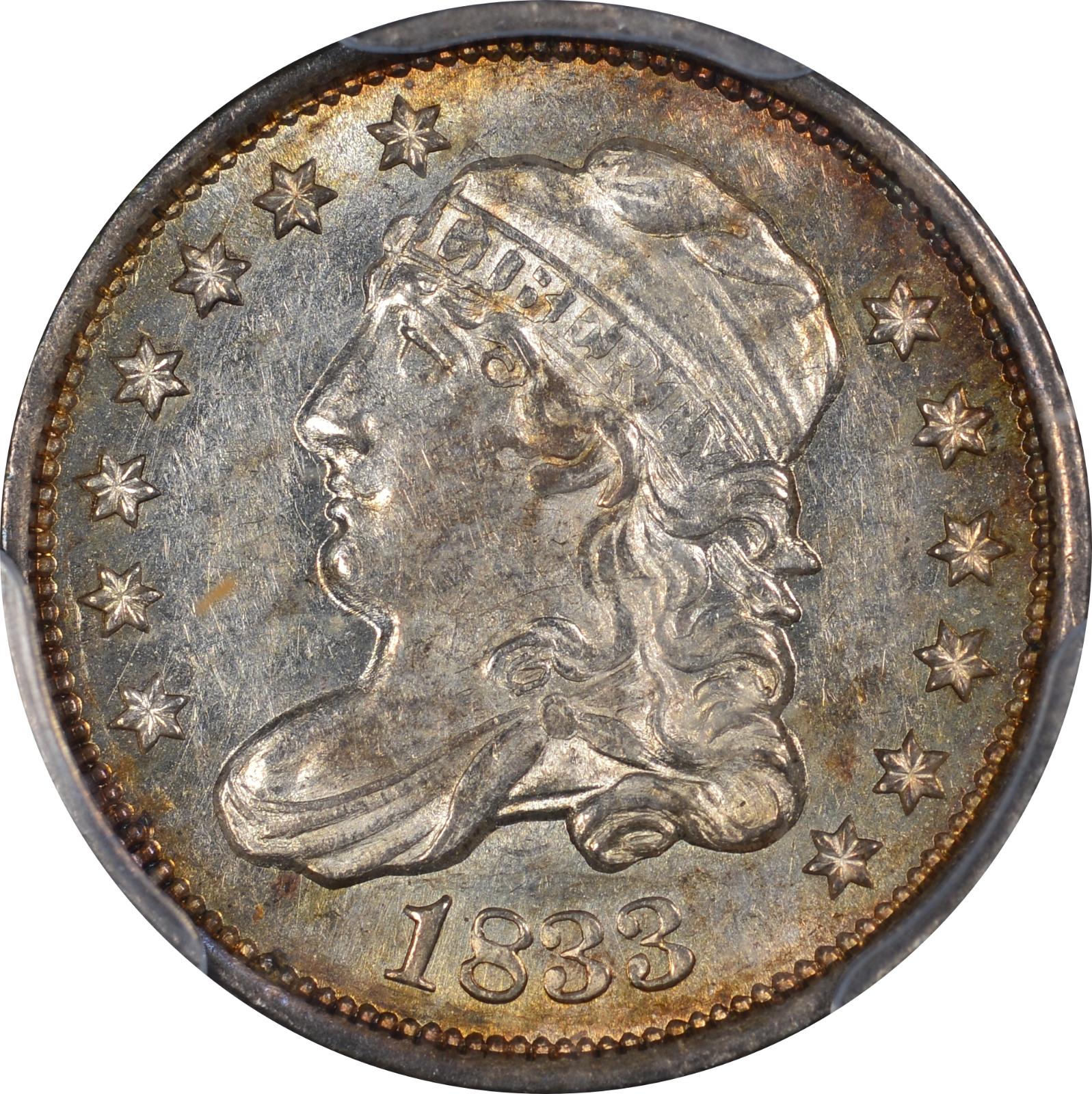 1833 LM-7 PCGS MS-62 45838881 Obverse