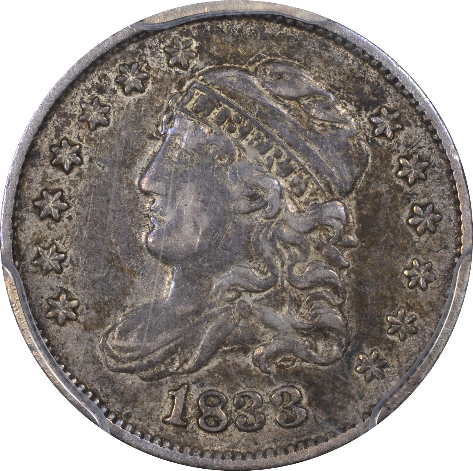 1833 LM-9.1 PCGS XF-45 26780061 Label Missatr Obverse