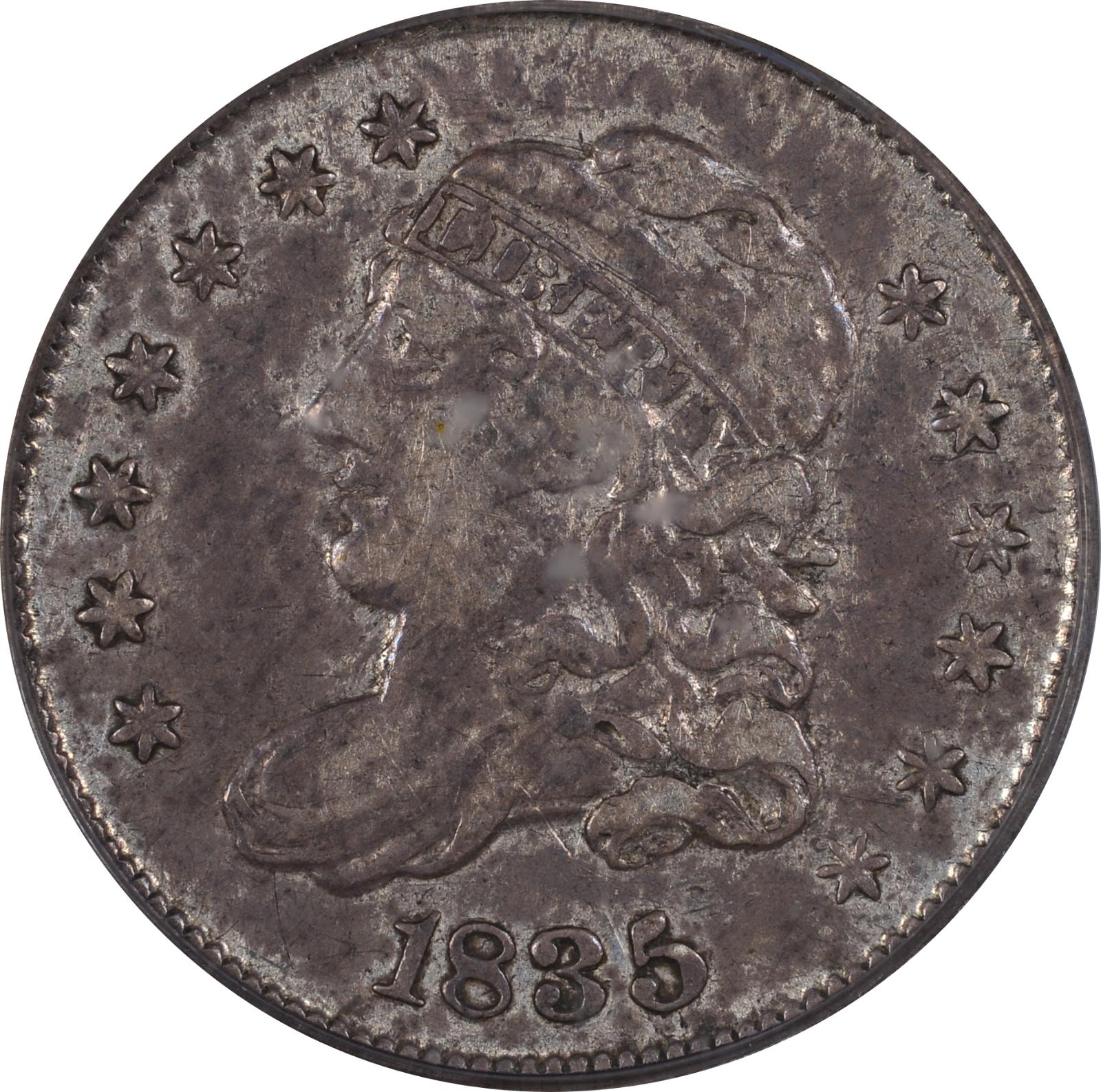 1835 LM-7 PCGS XF-45 CAC 20608687 Obverse