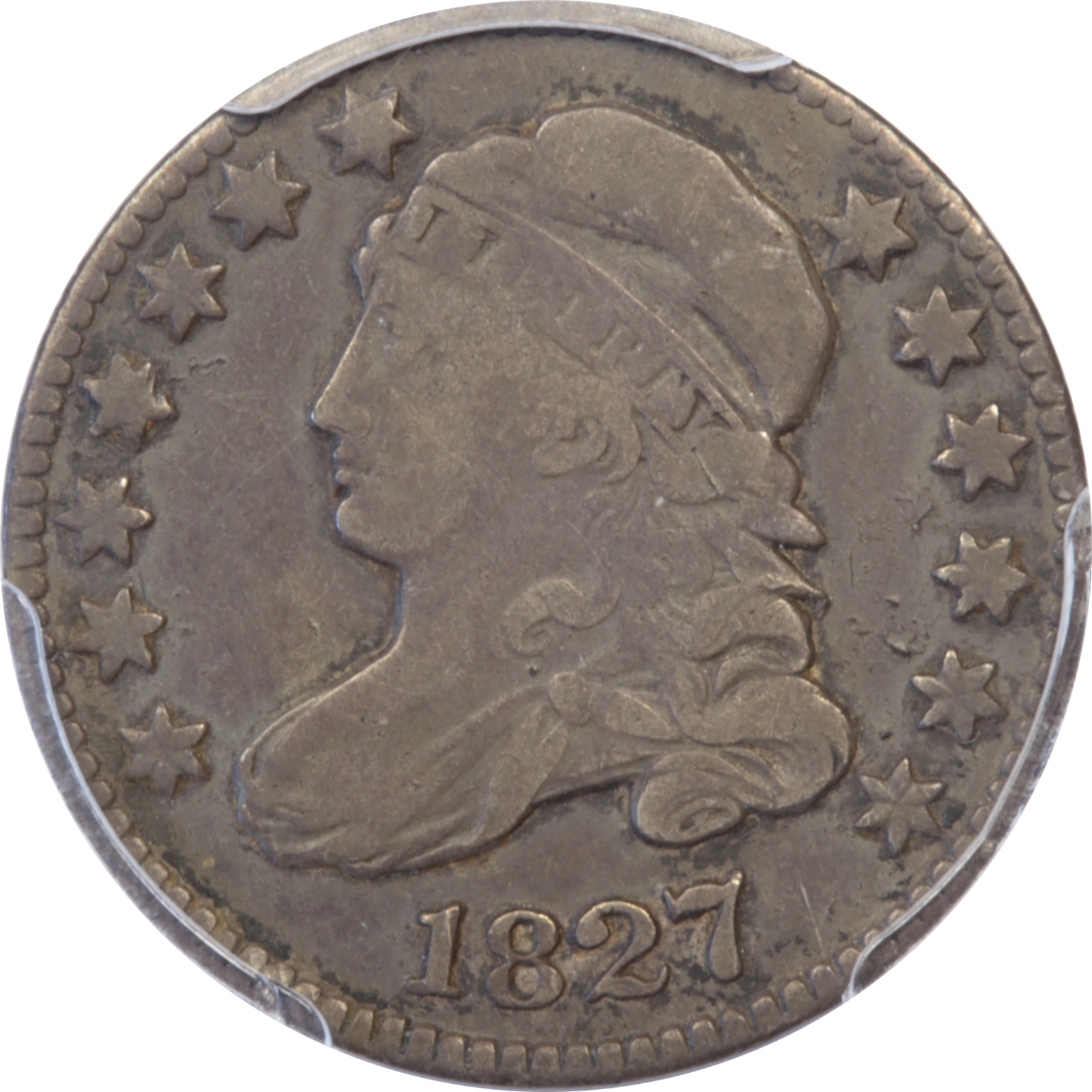 1827 10c JR-2 VF20 PCGS 45448743 Obverse