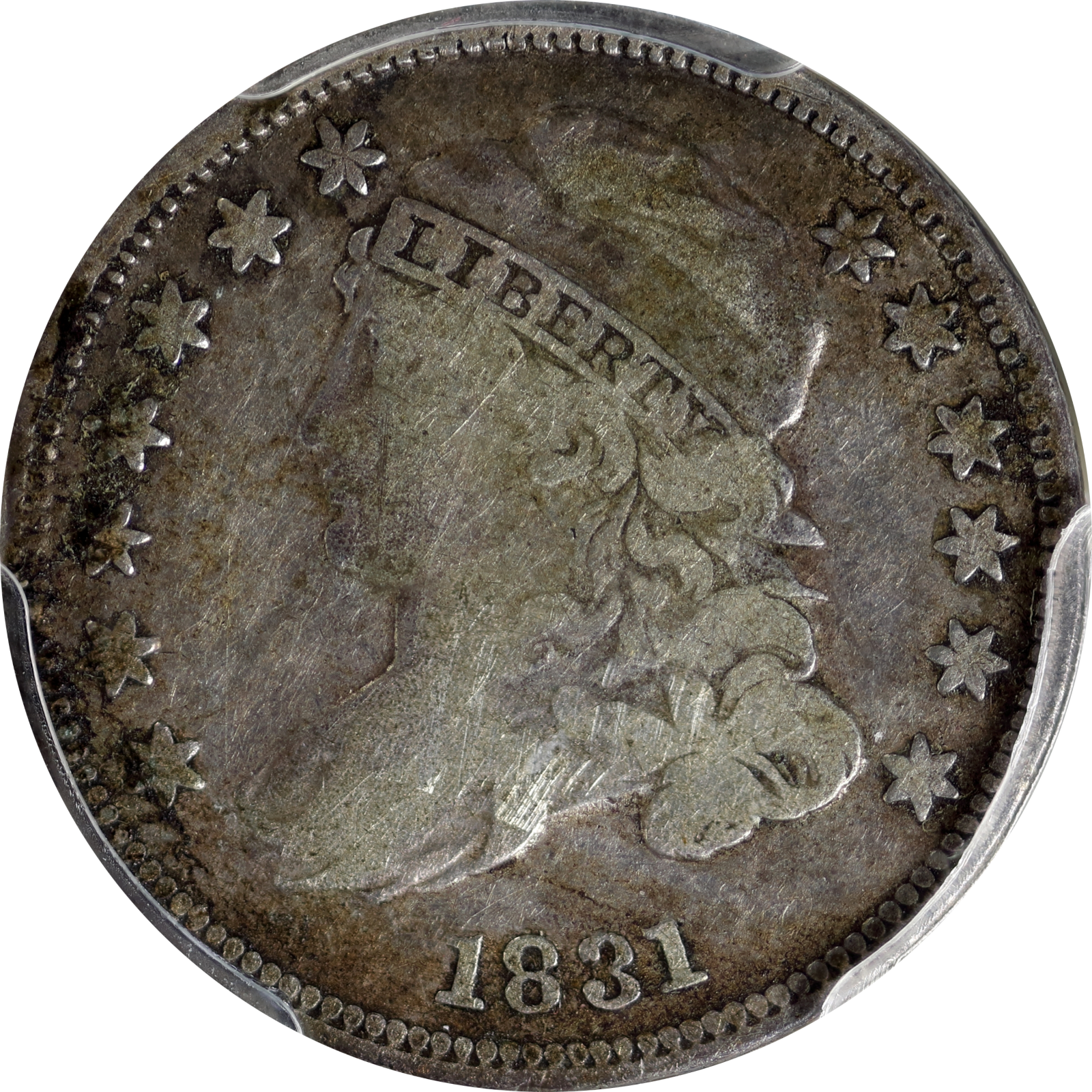 1831 JR-5 F15 PCGS 33414420 Peterson Cud Obverse